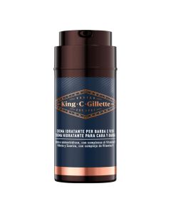 Moisturizing cream, for face and beard, with vitamin B, King C Gillete, 100 ml