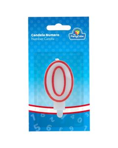 Decorative party candle, Nr.0, paraffin, 6.5 cm, assorted, 1 piece
