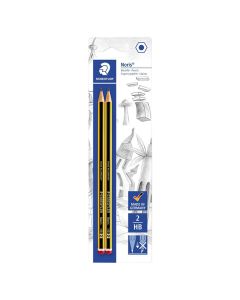 Graphite pencil HB, Noris, Steadtler, wood, 18.5x0.7 cm, yellow and black, 2 pieces