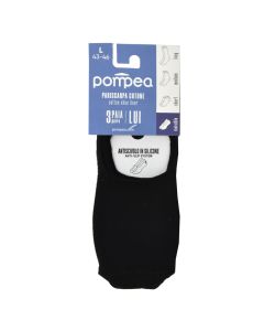 Men's socks, Pompea, cotton, 43-46, L, black, 3 pairs