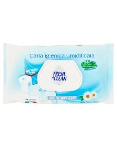 Wet toilet paper, fresh & clean, with chamomile, 48 pieces