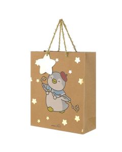 Gift bag, cardboard, penguin, 26x12x32 cm