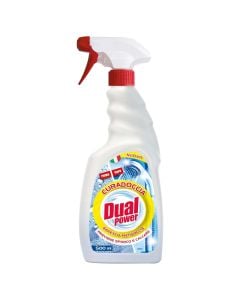 Anti-scale spray detergent, Dual Power, plastic, 500 ml, white and blue, 1 piece