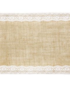 Burlap tape, textil, 28 cm, 2.75 m, brown