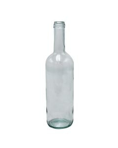 Transparent Bordeaux wine bottle, 0.75 lt