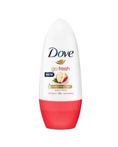 Roll-on antiperspirant for women, Apple, Go Fresh, Dove, plastic, 50 ml, white and orange, 1 piece