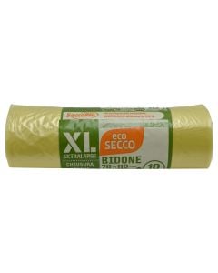 Garbage bag, 70x110, plastic, yellow, 1 piece