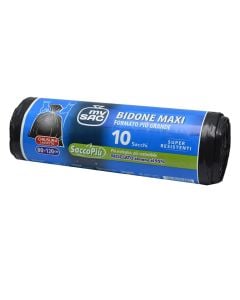 Garbage bag, 80x120 cm, plastic, black, 1 piece