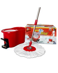 Cleaning bucket set, Superfive, Rotomop kit, plastic, red