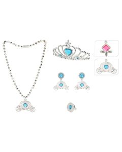 Set of jewelry for children, Princess, plastic, 4 pieces