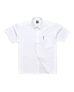 Classic shirt with sleeves, short, white, 160