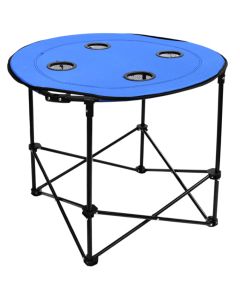 Camping table, 100% polyester, 72x72x62 cm, blue