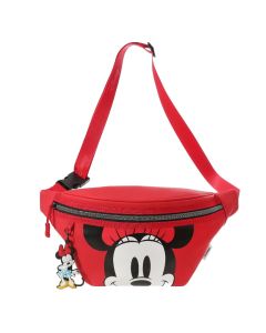 Waist bag, Minnie Mouse Collection, Miniso, PVC plastic, 18.5x7x18 cm, black and red, 1 piece