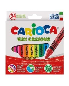 Carioca wax crayons , 24 pieces