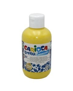 Tempera paint for kids, Carioca, plastic, 250 ml, yellow, 1 piece