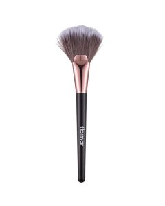 Professional brush for make-up, Flormar, plastic and nylon, 17 cm, black and pink, 1 piece