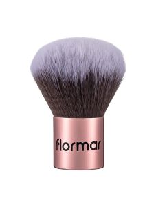 Portable brush for make-up, Flormar, plastic and nylon, 6.5 cm, pink, 1 piece