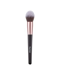 Professional blusher brush for make-up, Flormar, plastic and nylon, 17 cm, black and pink, 1 piece