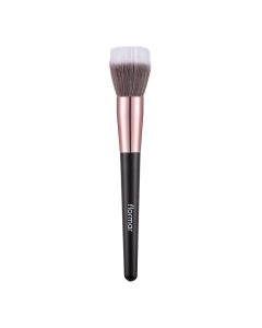 Professional brush for make-up foundation, Flormar, plastic and nylon, 17 cm, black and pink, 1 piece