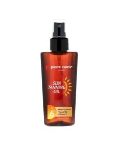 Tanning oil for the skin, Pierre Cardin, plastic, 115 ml, orange, 1 piece