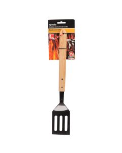 Luxury barbecue spatula, oak wood, stainless steel, 41 cm