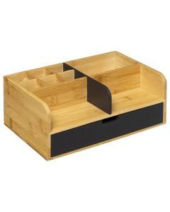 Bamboo Organizer storage, Five, 25x10x15.5 cm