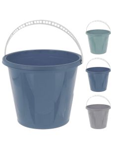 Simple cleaning bucket, Aurora, 30x29x36 cm, 10 l, gray, blue, green