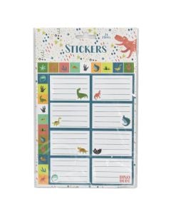 Label stickers with dinosaur design. 24 pieces. 1 pack