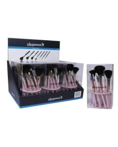 Set of 7 make up brushes and holder, 7 pieces, 1 pack