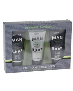 Shower gel set for men, Justmen, plastic, 3x95 ml, gray, 3 pieces