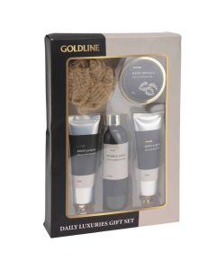 Body shampoo set, Fig & Sandalwood, plastic, 4x25x35 cm, gray, 4 pieces
