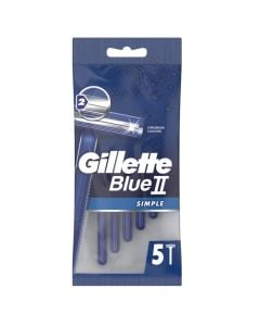 Blue 2 Simple Razor Blades 5 Pcs