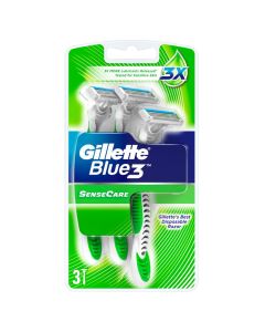 Gillette Blue3 Sensitive Disposable men's razor, 3 piece