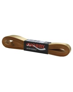 Ribbon, satin, 2 cm x 10 m, gold, 1 piece