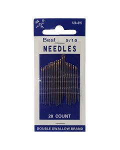 Set of hand needles, metal, 10 pieces