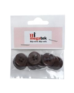 Plastic buckle, brown, 10 pieces