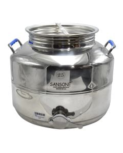Stainless steel can, for honey, 25 lt, 1 piece