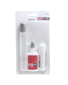 Paper glue set, polypropylene, 18 cm, assorted, 3 pieces