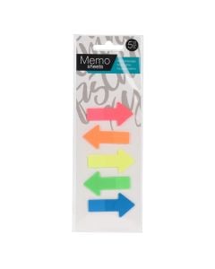 Sticky notes, paper, 20x10 cm, neon, 5 pieces