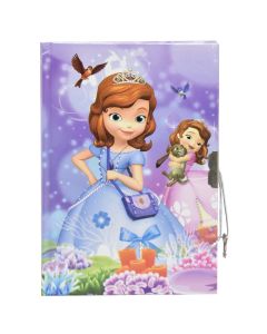 Children's diary, Princess Sofia, cardboard and paper, 15x21 cm, assorted, 1 piece