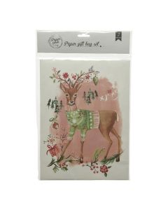 Gift bag, Reindeer, paper, 2 pieces