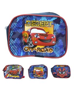 Small bag with adjustable strap, for boys, Spiderman, plastic and textile, 22 cm, blue, 1 piece