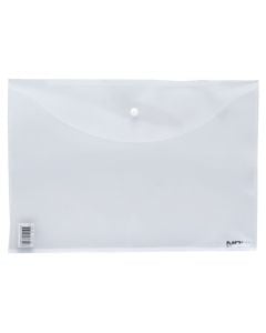 Button file folder, plastic, 21x29.7 cm, transparent, 1 piece