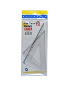 Set of rulers, Ark, plastic, 26 cm, transparent, 2 pieces