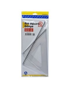 Set of rulers, Ark, plastic, 32 cm, transparent, 2 pieces