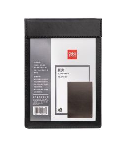 Conference folder, Deli, plastic and cardboard, 21x15 cm, black, 1 piece