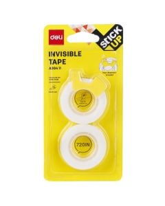 Transparent adhesive, Deli, 12mmx18.3m, 2 pieces