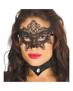 Eye mask, halloween, black, textile, 1 piece
