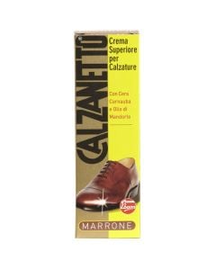 Shoe polish, cream, Calzanetto, tube, 40 ml, brown, 1 piece