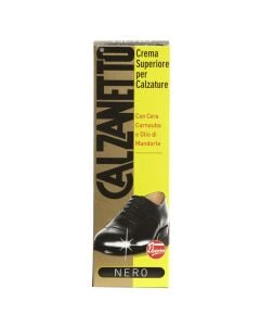 Shoe polish, cream, Calzanetto, tube, 40 ml, black, 1 piece
